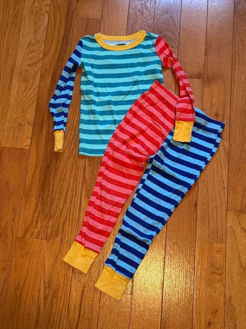 Lands End Multicolor Striped Pajamas